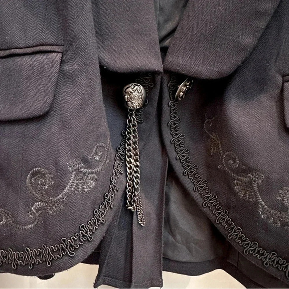 LB Collection by Lane Bryant Formal Embroidered Navy Blazer Jacket Plus Size 28 - Picture 5 of 13